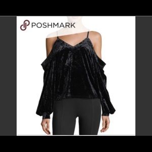 NWT Black Velvet Top